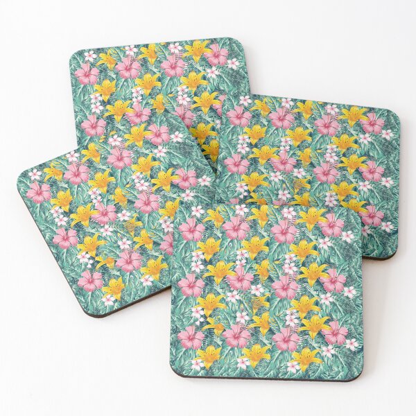 Item preview, Pattern Of Tropical Leaves And Flowers. designed and sold by Bodino.