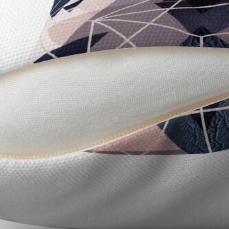 Alternate view of Blush Navy Geometric Throw Pillow