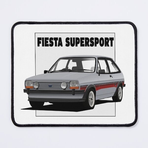Artikelvorschau, Ford Fiesta Mk1 1300 Supersport Strato Silber entworfen und verkauft von Hamilton illustrations.