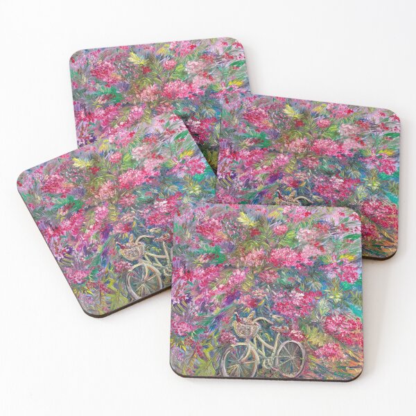 Item preview, Bicycle under a flowering bush. Empuriabrava  designed and sold by Natalia_Shchip.