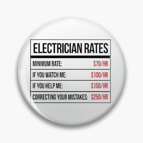 Item preview, Electrician Rates Humor designed and sold by remoteart.