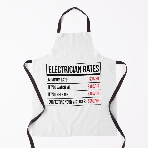 Item preview, Electrician Rates Humor designed and sold by remoteart.