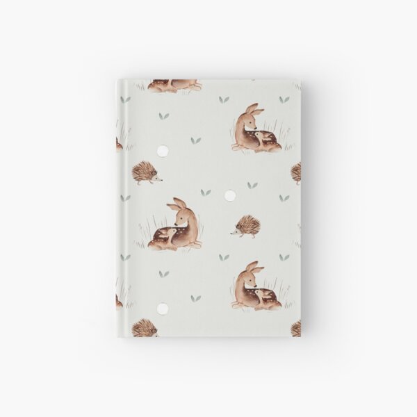 Fawn and hedgehog Hardcover Journal