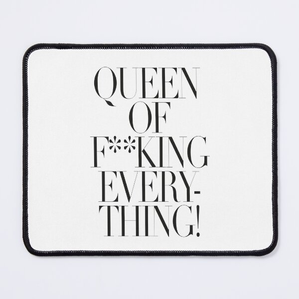 Item preview, Black and white Typography Quote, Girl Quote, Queen of f**king everything designed and sold by HoneymoonHotel.