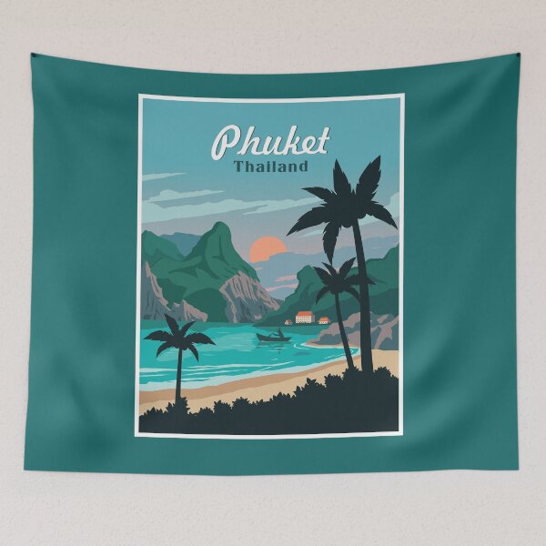 Item preview, PHUKET THAILAND : Vintage Resort Travel Advertising Print designed and sold by posterbobs.