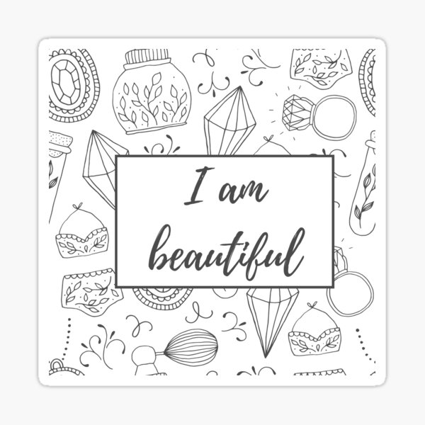 Item preview, I am beautiful- Typography designed and sold by Marianne1108.
