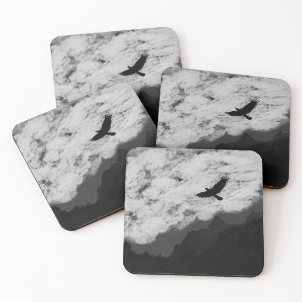 Item preview, Eagle flight at dusk | animal decor black and white designed and sold by NathBros.