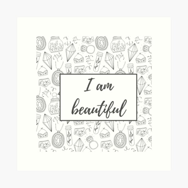 Item preview, I am beautiful - Typography designed and sold by Marianne1108.