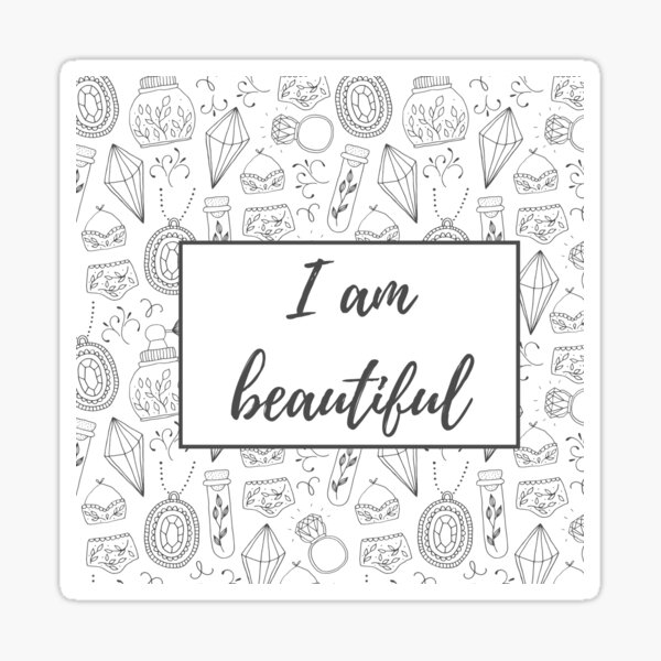 Item preview, I am beautiful - Typography designed and sold by Marianne1108.