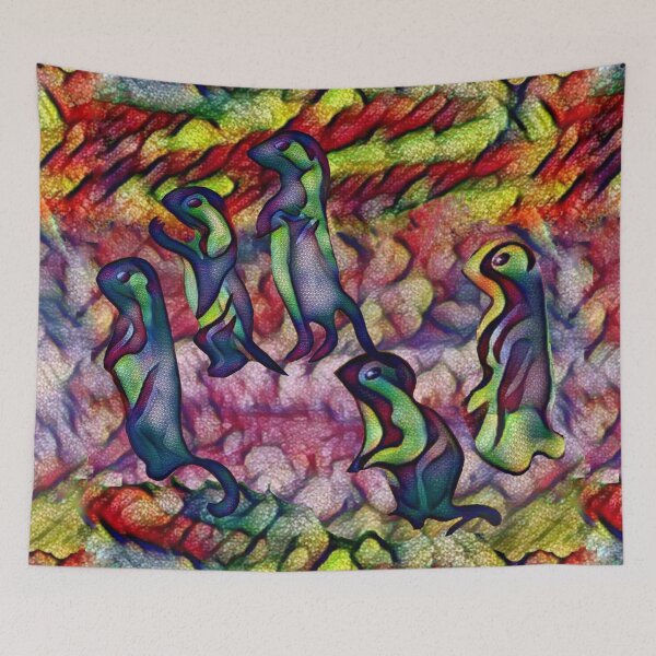 Item preview, meerkats, hot desert, children's print, martians, multicolored designed and sold by Maria Mihailova.