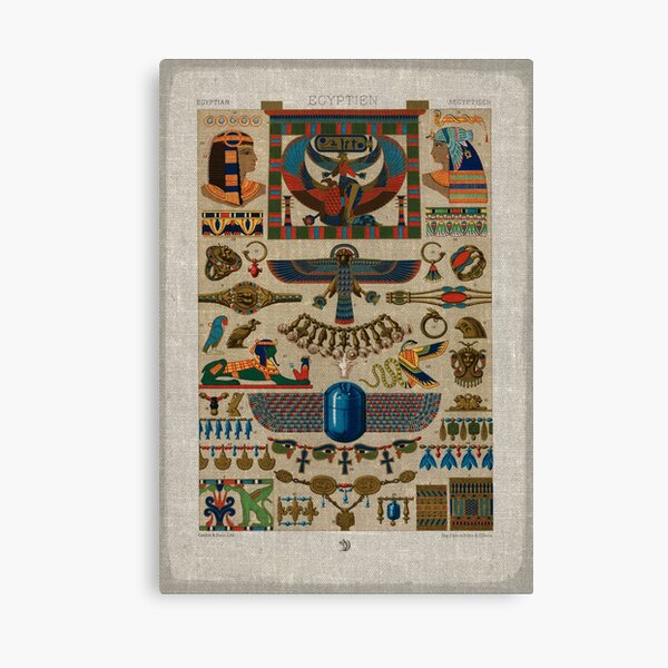 Digitally Ehanced And Reproduced Ancient Egyptian Artwork For Wall Decoration. Canvas Print
