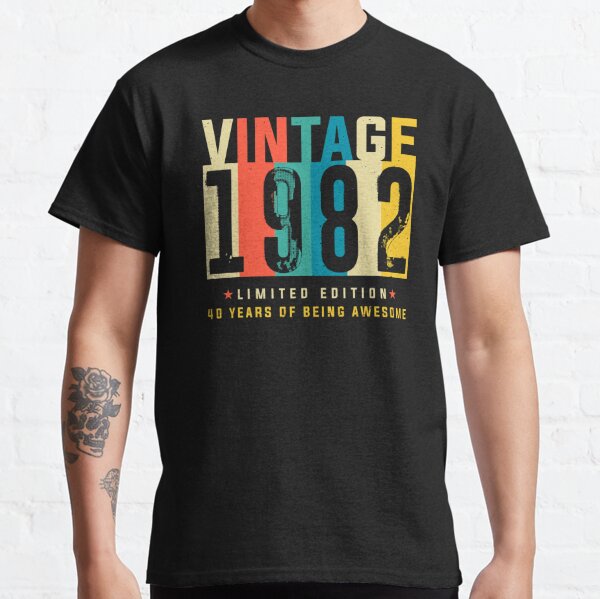 Retro Vintage 40 cumpleaños legendario desde 1982 Camiseta clásica