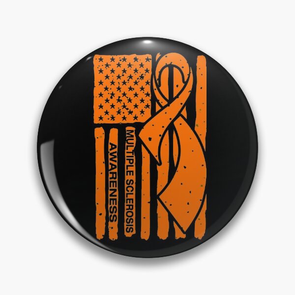 Artikelvorschau, Multiple Sklerose Awareness Ribbon American Flag entworfen und verkauft von Tadmab.