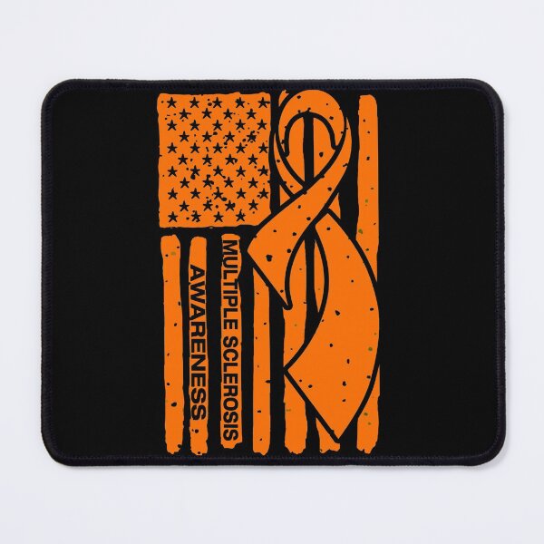 Item preview, Multiple Sclerosis Awareness Ribbon American Flag designed and sold by Tadmab.