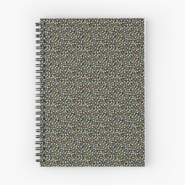 Item preview, Color Polka Dots within Gold Rings Pattern Black designed and sold by jeff-jones.