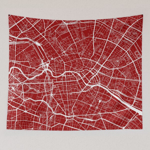 Item preview, Berlin, Germany, City Map - Red designed and sold by helloadventure.