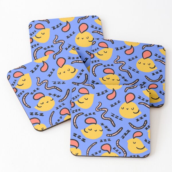 Item preview, Sleepy Birds & Worms designed and sold by ChunkyLinesArt.