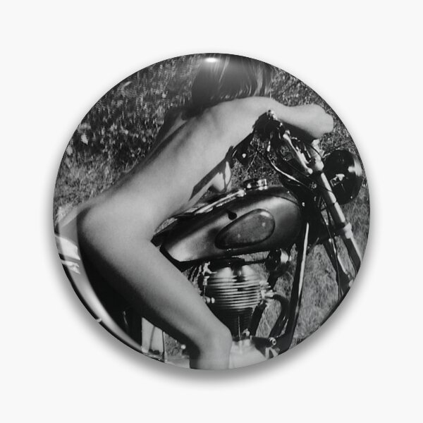 Item preview, Nude Black and White Woman on Motorcycle Photography designed and sold by HoneymoonHotel.