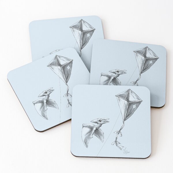 Item preview, Baby Pterodactyl loves kite flying designed and sold by bluehippopress.