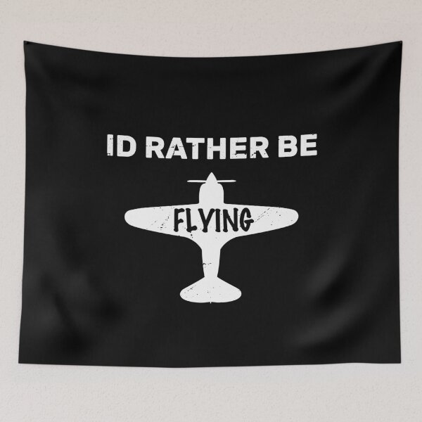Item preview, I'd Rather Be Flying Funny Airplane Pilot Aviation designed and sold by TheMattDesigns.