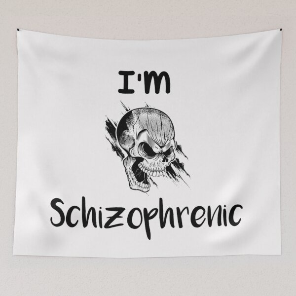 Item preview, Im schizophrenic unisex funny masks.  designed and sold by Sloyar.