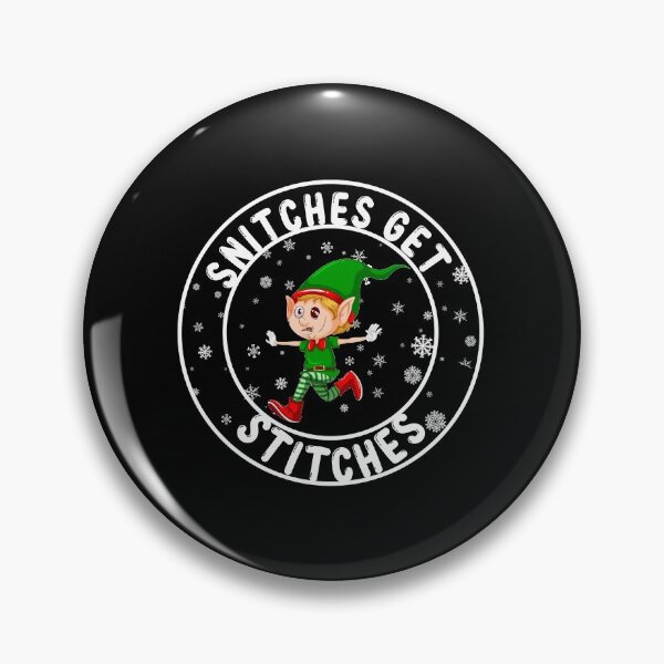 Item preview, Snitches Get Stitches Elf Xmas Funny Snitches Get Stitches Essential T-Shirt designed and sold by sirrab.