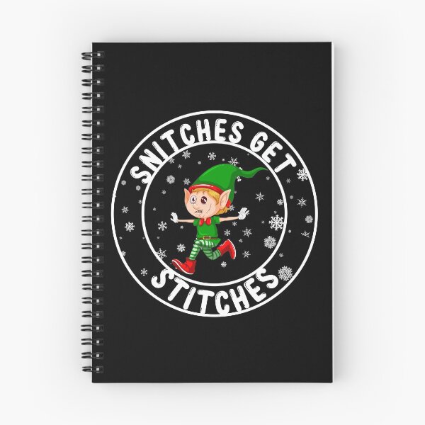 Item preview, Snitches Get Stitches Elf Xmas Funny Snitches Get Stitches Essential T-Shirt designed and sold by sirrab.