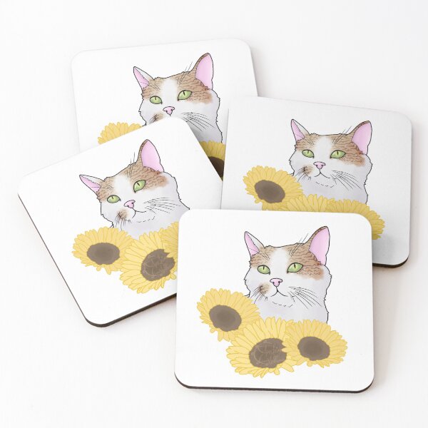 Item preview, Cat and Sunflowers designed and sold by AnshinMellusa.