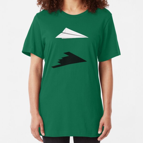 A flight of imagination (B-2 Spirit) Slim Fit T-Shirt