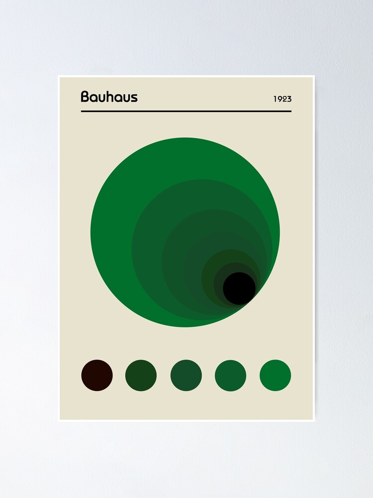 Bauhaus Green Colours Tunnel Exhibition Poster Poster for Sale by Tekhiro