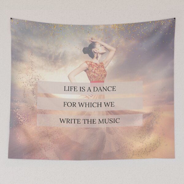 Item preview, Life is a Dance for Which We Write the Music Inspirational Quote Soft Pinks designed and sold by Embodied Goddesses.