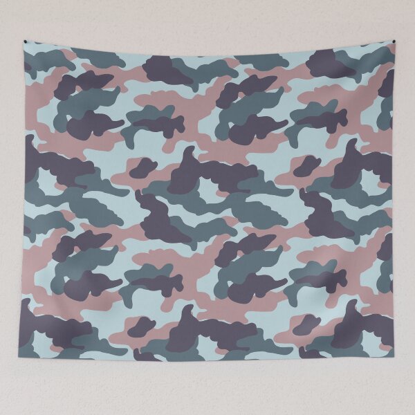 Aperçu de l'œuvre Français Camo Bleu Rouge Seamless Pattern créée et vendue par TheMajesticGoat.