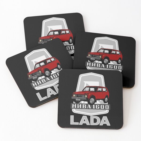 Item preview, Lada Niva 1600 Logo (red on black) designed and sold by Groenendijk.