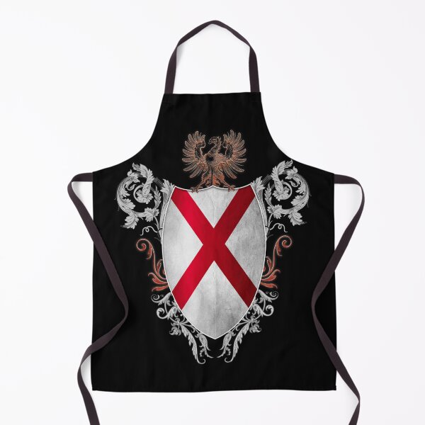 Item preview, Alabama flag medieval heraldry coat of arms style designed and sold by ChaosEdits.