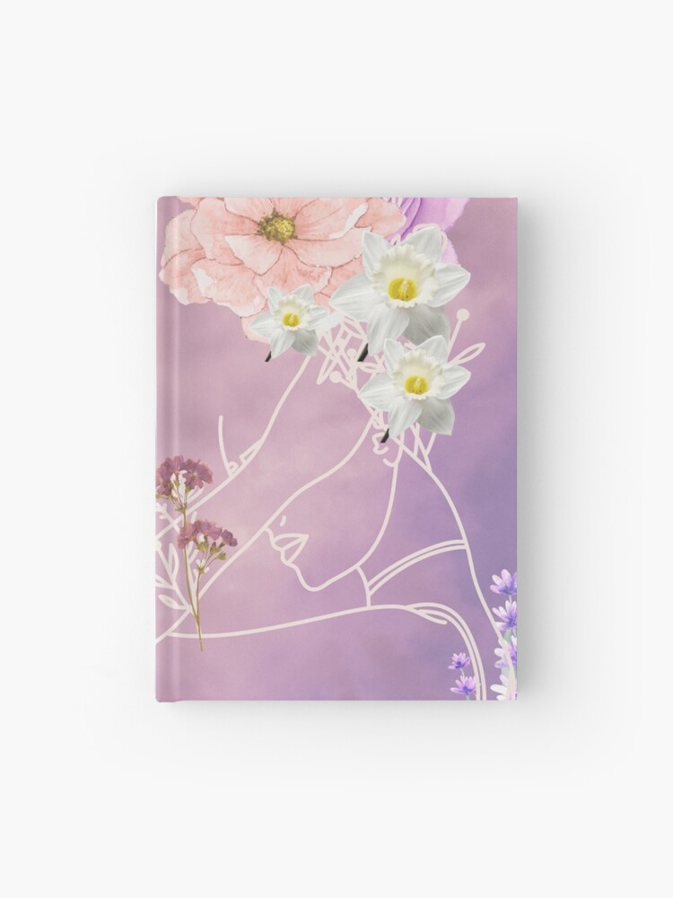 Thumbnail 1 of 3, Journal, Purple and Pink I Bring Beauty, Joy and Love Embodiment Affirmation with Goddess and Flowers designed and sold by embodiedg.
