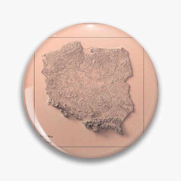 Item preview, Poland Relief Map 3D digitally-rendered designed and sold by ThinkAboutMaps.