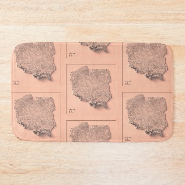 Item preview, Poland Relief Map 3D digitally-rendered designed and sold by ThinkAboutMaps.