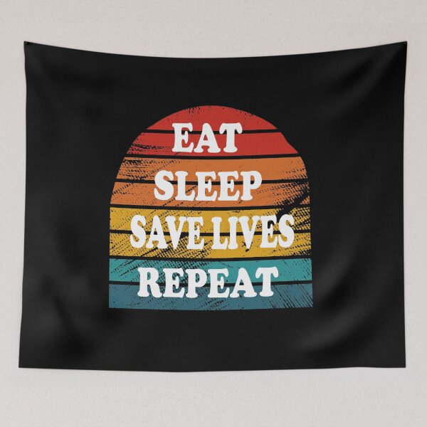 Item preview, Eat sleep save lives repeat, keep calm and save lives, nurse,  designed and sold by oufa.