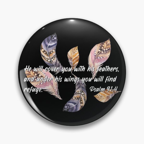 Item preview, Feathers Bible Verse Psalm 91:4 He will cover you with his feathers designed and sold by TheKingdomAttic.