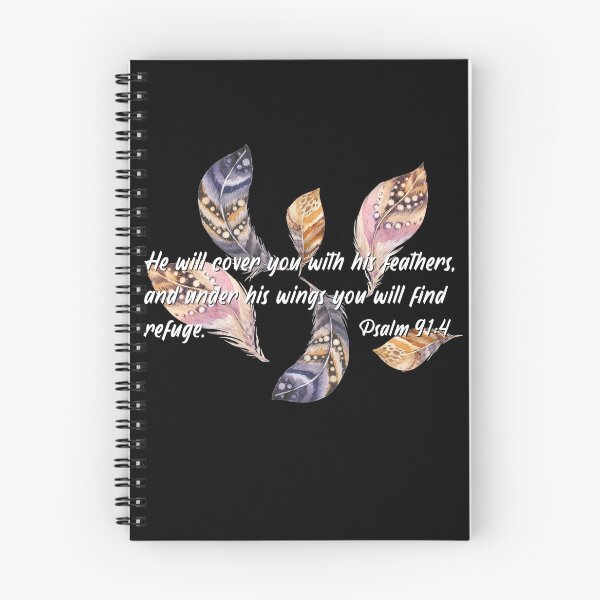 Item preview, Feathers Bible Verse Psalm 91:4 He will cover you with his feathers designed and sold by TheKingdomAttic.