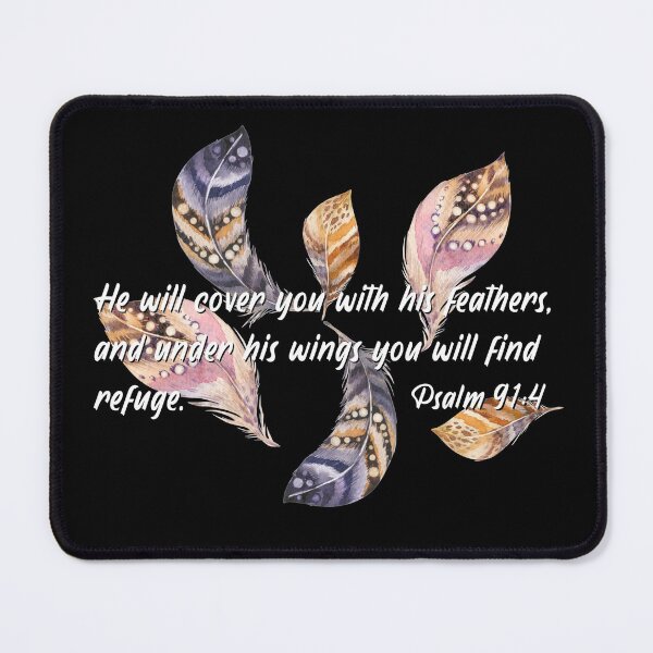 Item preview, Feathers Bible Verse Psalm 91:4 He will cover you with his feathers designed and sold by TheKingdomAttic.