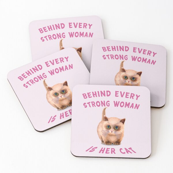 Item preview, Behind every strong woman is her cat designed and sold by saf-saf.