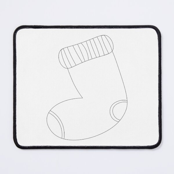Item preview, COLOUR ME! Christmas Stocking, black and white, colouring page style, colour your own Christmas card, sticker, t-shirt, bag, art print, notebook cover! Great gift for kids! designed and sold by Susan Marie Williams.