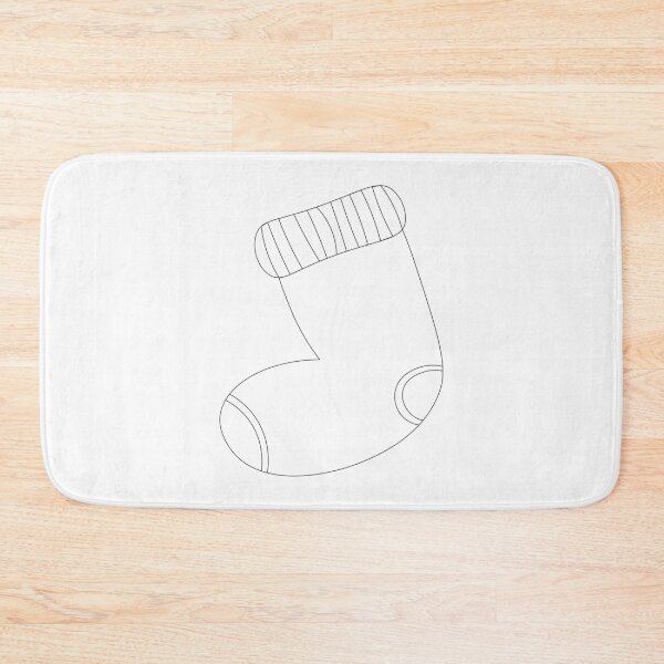 Item preview, COLOUR ME! Christmas Stocking, black and white, colouring page style, colour your own Christmas card, sticker, t-shirt, bag, art print, notebook cover! Great gift for kids! designed and sold by Susan Marie Williams.