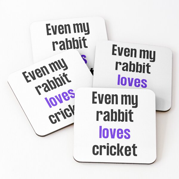 Item preview, Even my rabbit loves cricket designed and sold by TheGreenGoat.