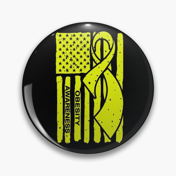 Item preview, Obesity Awareness Ribbon American Flag designed and sold by Tadmab.