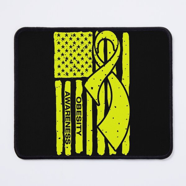 Item preview, Obesity Awareness Ribbon American Flag designed and sold by Tadmab.