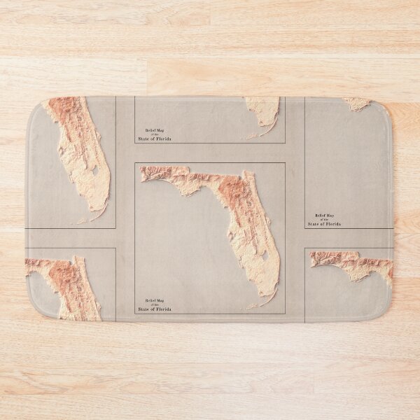 Item preview, Florida Relief Map 3D digitally-rendered designed and sold by ThinkAboutMaps.
