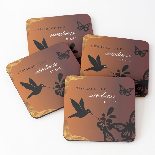 Item preview, Orange and Gold Hummingbird I Embrace the Sweetness Embodiment Affirmation designed and sold by Embodied Goddesses.