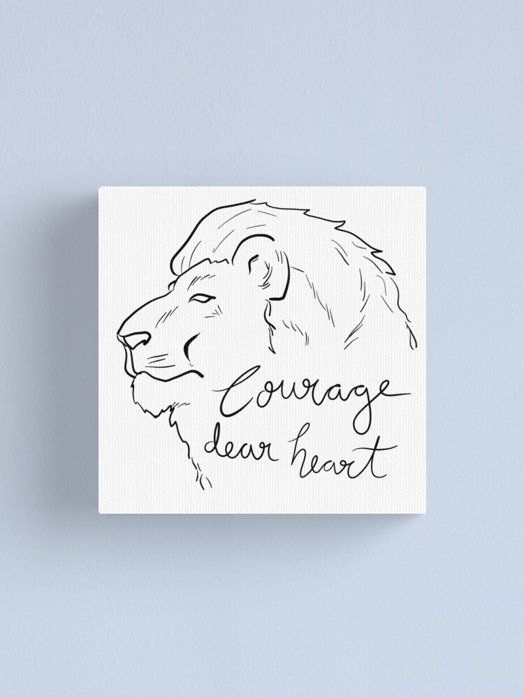 Narnia Aslan Print C S Lewis Art Courage Dear Heart Quote 